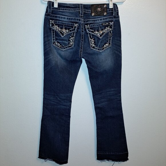 Miss Me Mid-rise Boot Jeans With Embroidery,Riveting, Rhinestones &Flap Pockets - Picture 14 of 14